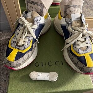 Gucci Yellow and Blue Men's Sneakers